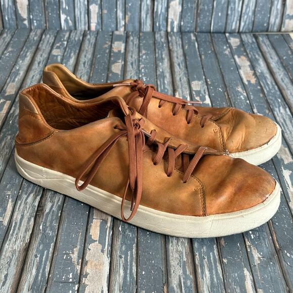 Olukai Mens Lae Ahi Li Ili Shoes 11 Brown Leather Sneakers Lace Up Comfort main image 6